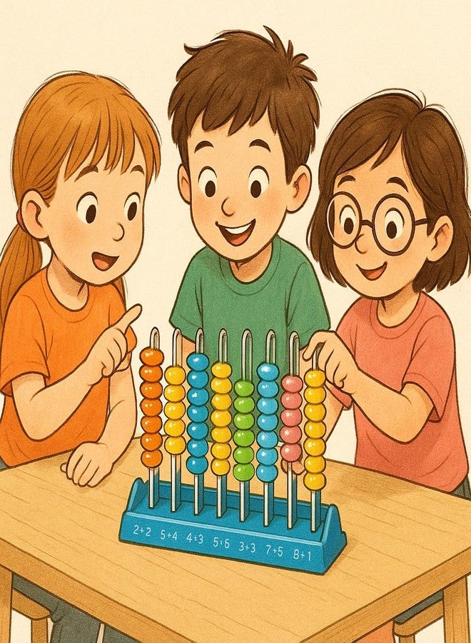 Definite Zuixua Kids Abacus for Mathematics Calculation Skill Learning in Speed with Ease for 1-8 Standard Students Safe Material (Pack of 1) - Image 3